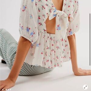 Free People Chloe Floral Blouse